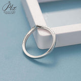 Round Moissanite Wishbone Stackable Band Ring Women Only Gifts For Festivals And Anniversaries