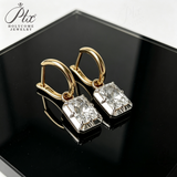 Lab Grown Diamond Earrings Exquisite New Arrival Design 10K/14K/18K Solid Yellow Gold Radiant Cut 2ct DEF VVS Minimalist for Women Hypoallergenic Versatile