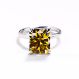 Ruby/Sapphire/ZambiaMoissanite Plated 11-Color Radiant-Cut Ring Classic Ladies' Jewelry Holiday Gift Anti-Allergic