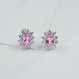 0.8-1.5CT Lab Grown Gemstone Stud Earrings 925 Sterling Silver Material Screw Back Design Suitable for Halloween/Christmas Gifts