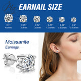 Classical Style 4 Claws Setting Round Brilliant Cut Moissanite Ear Studs D Color Moissanite Ear Jewelry