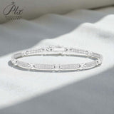 1mm Double-Row Round D-Color Moissanite Tennis Bracelet S925 Silver Plated With Yellow Gold First Choice For Gifting