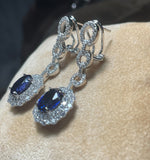 0.8-7CT Oval Cut Ruby/Sapphire/Colombian Emerald Earrings Lab-Grown Gemstone Jewelry Gift for Christmas Easter Hypoallergenic