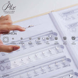 CUSTOM ZIRCON SETS - COMPARISON CHART FOR VARIOUS SHAPES AND SIZES SUITABLE FOR JEWELRY TOOLS