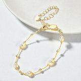 Elegant Moissanite Teardrop Bracelet Pear Shape Gem Beaded Chain Chic Women’s Everyday Jewelry Delicate Shine Fashion Gift