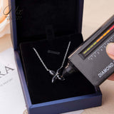 925 Sterling Silver D Color VVS1 Moissanite Four-leaf clover Necklace Daily Wear Gift-Giving