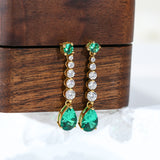 Custom Earrings Lab Grown Gemstones Pear Shape 925 Silver Anniversary Birthday Gift Hypoallergenic No Fade Factory Outlet Charm