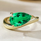 S925 Ring With 3CT Pear Shaped Moissanite D Color/Ruby/Sapphire/Colombian Emerald /Zambian Emerald VVS1 Clarity Customized For Banquet & Festival Gifts