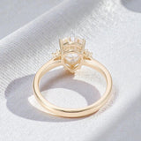 Pear Cut Moissanite Engagement Ring in 10K/14K/18K Gold Classic Solitaire Promise Ring Perfect Wedding Anniversary Gift