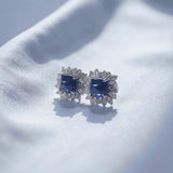 Moissanite Multi-diamond Colored Gemstone Earrings Emerald or Sugar Tower Design Ruby Sapphire Colombia Padparadscha Favorite