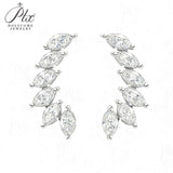 Earrings with 2.4CT D Color Marquise Cut Moissanite 925 Silver Plated White Yellow Rose Gold Ear Stud Women Fashion Daily Jewely