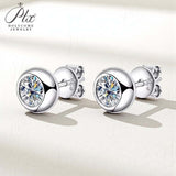 1CT Round Moissanite Diamond Stud Earrings for Women S925 Sterling Silver Earring Wedding Party Fine Jewelry