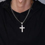 Dazzling Moissanite Hip-hop Cross Necklace - Hypoallergenic Choice for Easter Gifting to Family For Both Men and Women