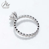 Hexagon Round Moissanite Pavé Ring Women Only Gifts For Festivals And Anniversaries