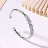 925 Sterling Silver Openable Moissanite Bracelet - 2025 Exquisite Jewelry for Women Ideal Gift for Weddings and Anniversarie