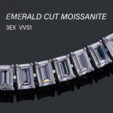 4*6mm Emerald Cut Moissanite Bracelets For Women Man S925 Silver Lab Diamond Bracelet Wedding Party Fine Jewelry
