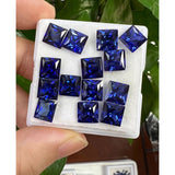 0.08-6.2ct High-Quality Multi-Size Loose Princess Lab-Grown Sapphires Anti-Allergy DIY Jewelry Crafting Materials