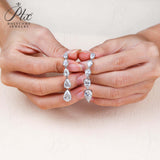 Pear-shaped Earrings Set with D/VVS Grade Moissanite & Colored Gemstones  This Jewelry Is An Ideal Choice for Party Gifts