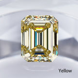 Wholesale Price Moissanite Stone Emerald Cut D Color Blue Green  VVS1 with GRA Certificate 0.5ct-10ct Gemstones