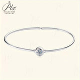 Round Closed Bracelets Set with Moissanite These Bracelets Are Exclusively for Women and Make An Ideal Engagement Gift