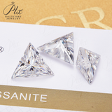 100% Real Moissanite Stone Triangle Cut Multicolor VVS1 Loose Beads With Certificate For Women Jewelry Making Charms Wholesale
