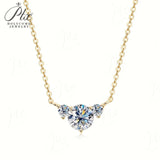 Moissanite Necklace 925 Silver with VVS1 Clarity Multiple Styles Available High-Quality Sparkling Jewelry for Women’s Events