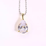 8-16 CT Custom Necklace Pear Cut Moissanite White 925 Sterling Silver Jewelry High-Quality Premium Christmas Gift Hypoallergenic