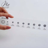 CUSTOM ZIRCON SETS - COMPARISON CHART FOR VARIOUS SHAPES AND SIZES SUITABLE FOR JEWELRY TOOLS