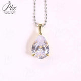 8-16 CT Custom Necklace Pear Cut Moissanite White 925 Sterling Silver Jewelry High-Quality Premium Christmas Gift Hypoallergenic