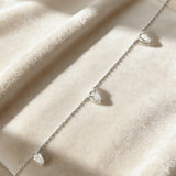 Tri-Pear Necklace with 3CT D Color Pear-shaped Moissanite S925 Plated White Yellow Rose Gold Chain Engagement Chrisrmas Daily