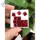 Multi-Size Princess-Cut Lab-Grown Ruby Wholesale Which Can Be Used As DIY Jewelry Raw Materials Such As Rings Earrings Necklaces Etc