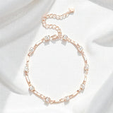 Moissanite Curve Wave Bracelet Adjustable Chain Chic Women’s Jewelry Subtle Sparkle Minimal Design Everyday Wear