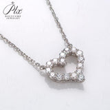 Heart Shape Moissanite Pendant Necklace Women Only Gifts For Festivals And Anniversaries