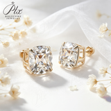 Lab Grown Diamond Earrings Set 18K Solid Gold Fine Jewelry Cushion Cut 1CT 2CT 4CT D VVS Lab Created Diamond Earrings Factory Direct Sale Daily Wear Fashion Jewelry Ideal Gift for Women