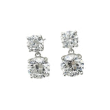 Earrings with 5.6/10CT D Color Round Moissanite 925 Silver Plated White Yellow Gold Ear Stud for Women Fashion Daily Jewely Gift