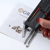 Dazzling Moissanite Hip-hop Cross Necklace - Hypoallergenic Choice for Easter Gifting to Family For Both Men and Women