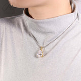 8-16 CT Custom Necklace Pear Cut Moissanite White 925 Sterling Silver Jewelry High-Quality Premium Christmas Gift Hypoallergenic
