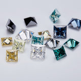 Moissanite Stone Moissanite Stone 0.35ct-5ct Colorful VVS1 Princess Shape Excellent Beads For Women's Jewelery Diamond Ring