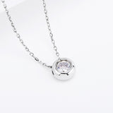 Moissanite  Pendant Luxury 1 Carat VVS1 Rose Gold K Red Color Necklace Clavicle Chain GRA Certified Lab Diamond Women Charms