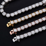 6.5mm Tennis Bracelet/Necklace Exquisite D-Color Moissanite Unisex Elegant Jewelry Anniversary Gift Allergy-Resistant