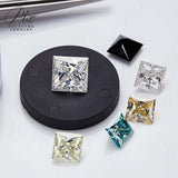 Moissanite Stone Moissanite Stone 0.35ct-5ct Colorful VVS1 Princess Shape Excellent Beads For Women's Jewelery Diamond Ring