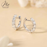 1CT Customize Earrings Moissanite Lab Grown Emerald/Ruby/Sapphire 925 Silver Hypoallergenic Factory Direct Sales for Women Gift