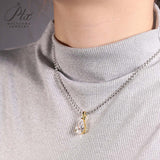 8-16 CT Custom Necklace Pear Cut Moissanite White 925 Sterling Silver Jewelry High-Quality Premium Christmas Gift Hypoallergenic