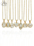18K Gold Lab Grown Diamond Necklace Oval Princess Pear Marquise Radiant Heart Shape 2ct D Color Pendant Hypoallergenic Direct from Factory Daily & Office Wear Perfect Gift