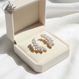 Earrings with 2.4CT D Color Marquise Cut Moissanite 925 Silver Plated White Yellow Rose Gold Ear Stud Women Fashion Daily Jewely