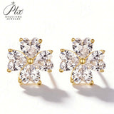 2.4ct Heart Cut Moissanite Earrings White Gold Yellow Gold Romantic Fine Jewelry Gift for Her Valentine Wedding Anniversary