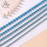 Opal Bracelet 925 Sterling Silver 2/3/4/5mm White/Blue Color Simple Classic Women Chain Jewelry Advanced Jewelry Charms Elegant