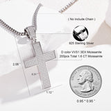 Dazzling Moissanite Hip-hop Cross Necklace - Hypoallergenic Choice for Easter Gifting to Family For Both Men and Women