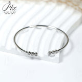 Open Bracelet 925 Sterling Silver with Moissanite Round Cut VVS1 Stones Sparkling Jewelry Gift for Women’s Special Occasions