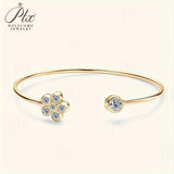 Bezel Set Open Bangle Moissanite Bracelet 925 Sterling Silver for Women Jewelry Charms Factory Outlet Hypoallergenic Elegant